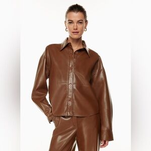 Babaton Pelli Hip Shirt Jacket, size 2xs